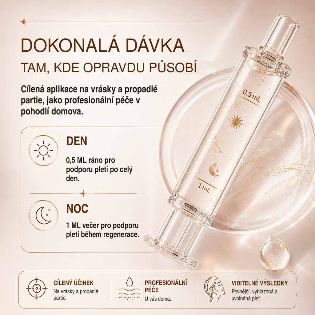 Dávkování séra Soyun: 0,5 ml ráno a 1 ml večer.